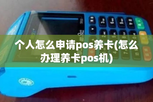 个人怎么申请pos养卡(怎么办理养卡pos机)