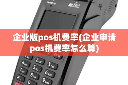 企业版pos机费率(企业申请pos机费率怎么算)