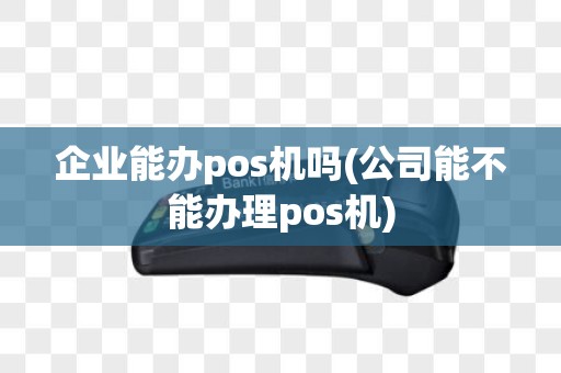 企业能办pos机吗(公司能不能办理pos机)