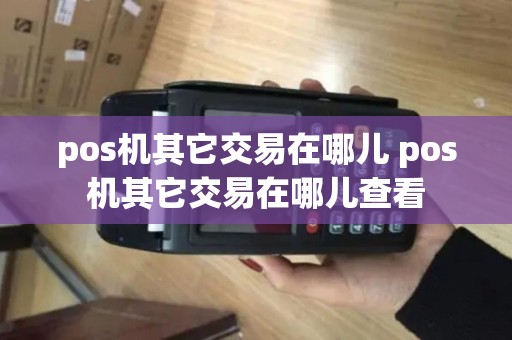 pos机其它交易在哪儿 pos机其它交易在哪儿查看