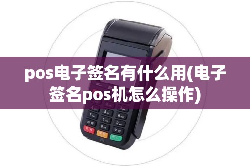 pos电子签名有什么用(电子签名pos机怎么操作)