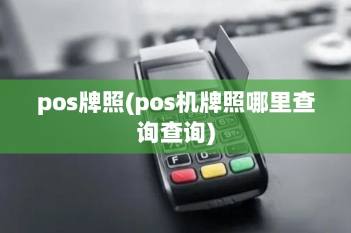 pos牌照(pos机牌照哪里查询查询)