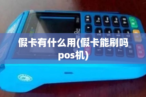 假卡有什么用(假卡能刷吗pos机)