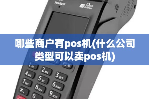 哪些商户有pos机(什么公司类型可以卖pos机)